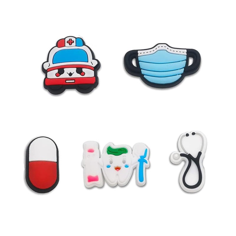 BOWNDY Medical Nurse Decoration Charms,Cute Charm Gift for Toddler Girls Kids Teens Women Adults,PVC Different Charms fit for Clog-Print Shoe Decoration - Image 3