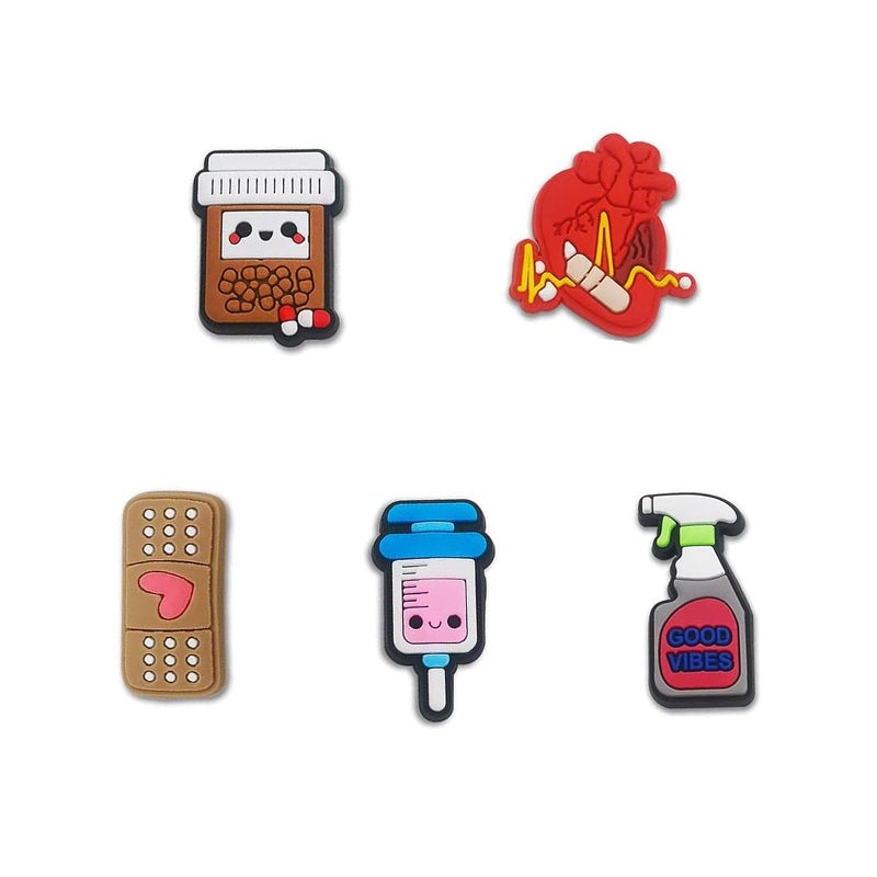 BOWNDY Medical Nurse Decoration Charms,Cute Charm Gift for Toddler Girls Kids Teens Women Adults,PVC Different Charms fit for Clog-Print Shoe Decoration - Image 4