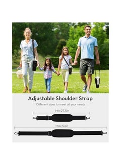 HOOKOR Water Bottle Carrier Bag for Stanley 30/40oz Tumbler with Handle, Water Bottle Holder Pouch with Adjustable Shoulder Strap & Straw Cover for Hiking Travelling Camping (Black)  - Image 5