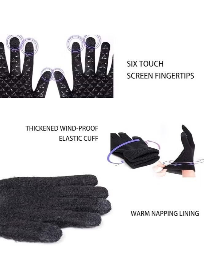 Winter Gloves, Touch Screen Warm Gloves With Thermal Soft Knit Lining - Image 4