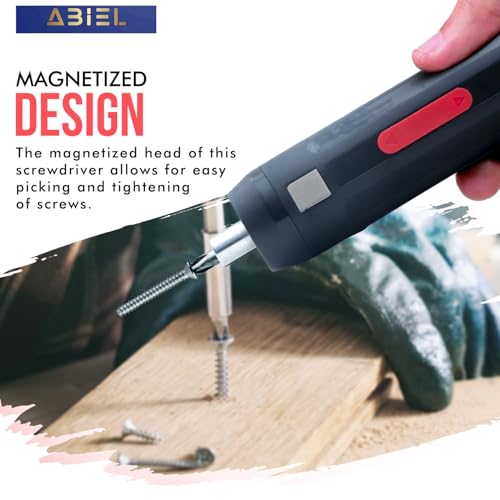 ABIEL Automatic Electric Screwdriver Set 52 Pcs | USB Rechargeable, Fast Charging & Cordless | Speed 360 RPM, 4.2 V Battery | Push Start & Smart Stop | Professional 24 Bits Kit - Image 5