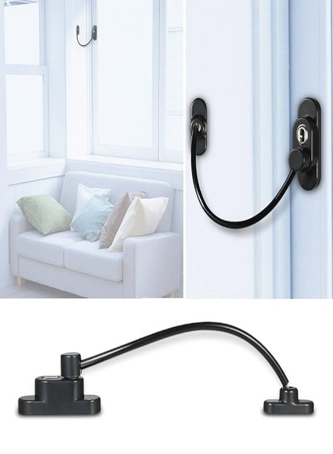 قفل أمان للأطفال بدون ثقب | قفل سلكي فولاذي متعدد الوظائف للثلاجة والأبواب المنزلقة والأدراج والنوافذ | مصنوع من الفولاذ المقاوم للصدأ عالي الجودة ومادة ABS - Image 4