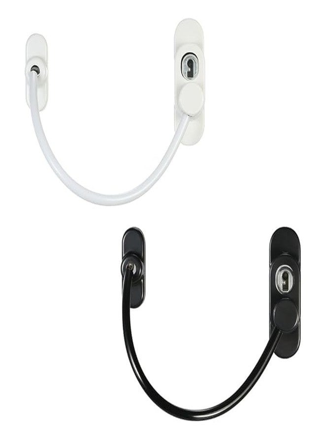 قفل أمان للأطفال بدون ثقب | قفل سلكي فولاذي متعدد الوظائف للثلاجة والأبواب المنزلقة والأدراج والنوافذ | مصنوع من الفولاذ المقاوم للصدأ عالي الجودة ومادة ABS - Image 1