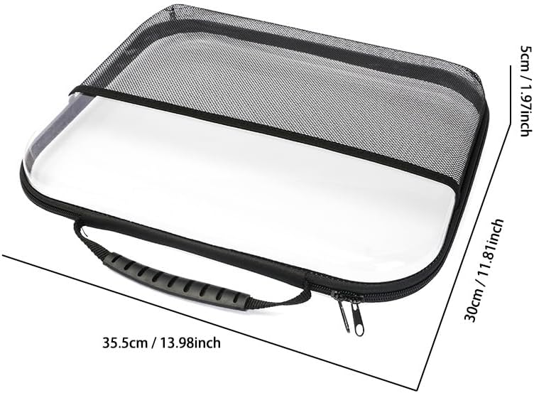 GDRKNP Arahome Premium PVC Zippered Mesh Storage Organizer - Heavy-Duty Hard Shell Travel Bags with Carry Handles for Clothes, Cosmetics & Accessories - Image 5