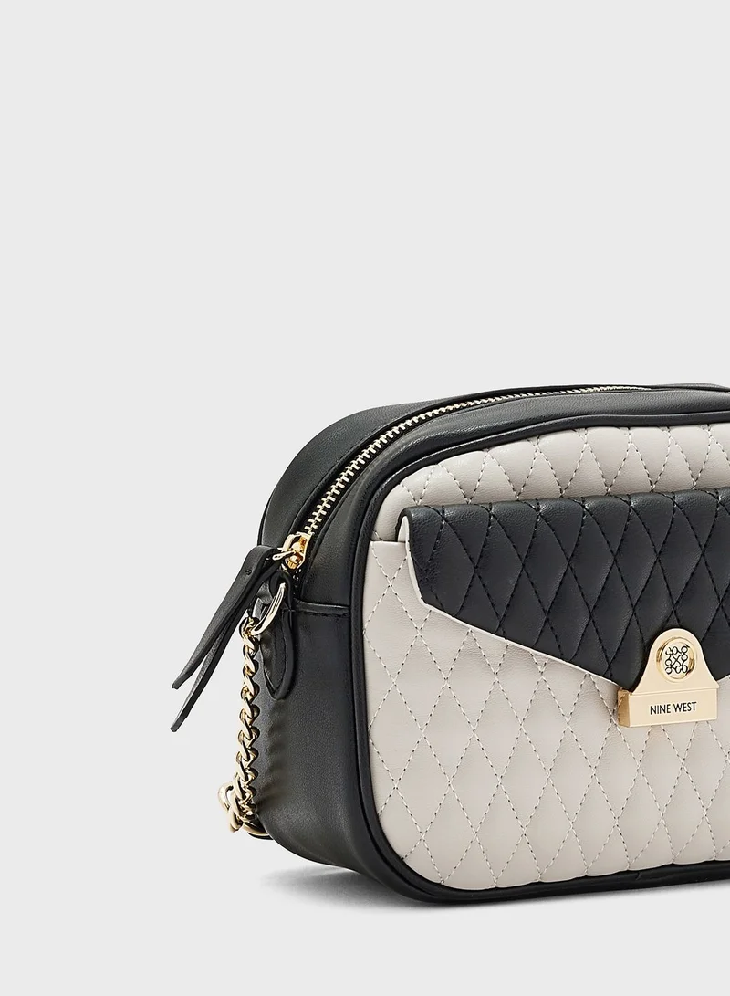 NINE WEST Chain Detailed Zip Over Crossbody