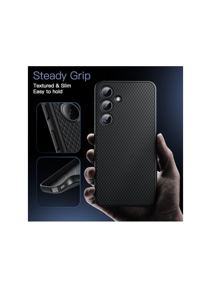 JETech Grip Case for Samsung Galaxy S24, Soft TPU Slim Fit Protective Phone Cover with Camera Lens Full Protection, Shockproof (Onyx Black) - Image 3