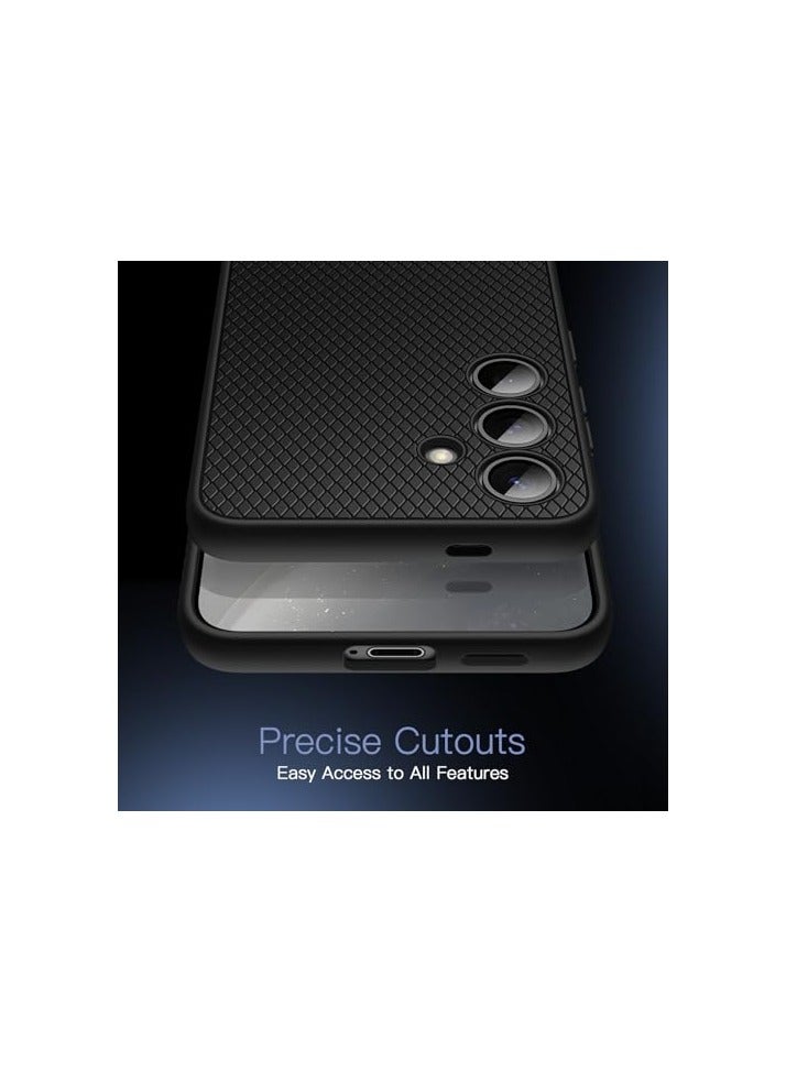 JETech Grip Case for Samsung Galaxy S24, Soft TPU Slim Fit Protective Phone Cover with Camera Lens Full Protection, Shockproof (Onyx Black) - Image 4