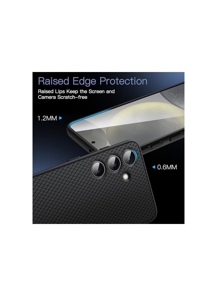 JETech Grip Case for Samsung Galaxy S24, Soft TPU Slim Fit Protective Phone Cover with Camera Lens Full Protection, Shockproof (Onyx Black) - Image 5