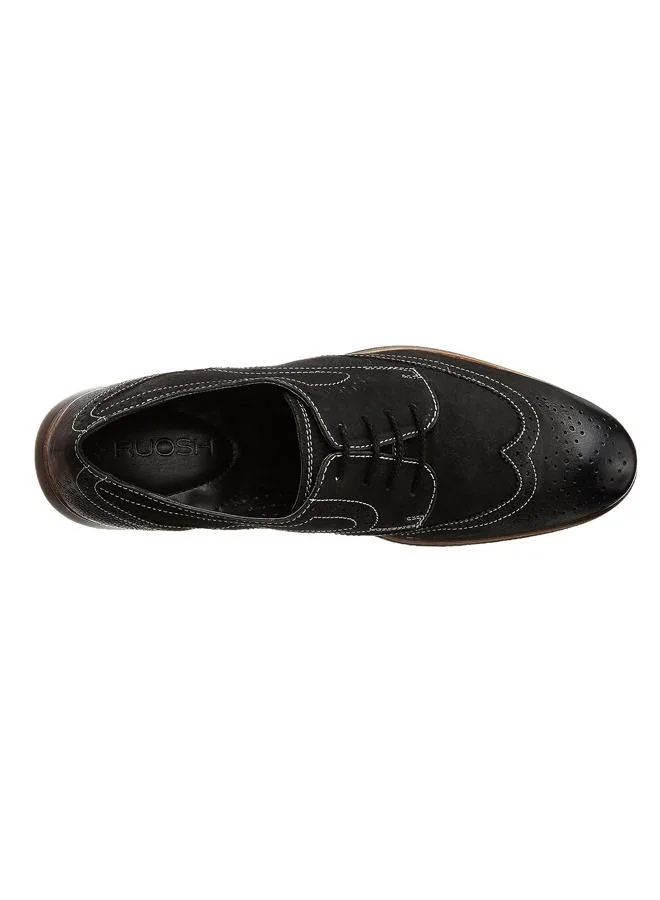 RUOSH Mens Oxford Derby Lace up Comfort Leather Work Office Formal Occasion Party Wear Premium Shoes