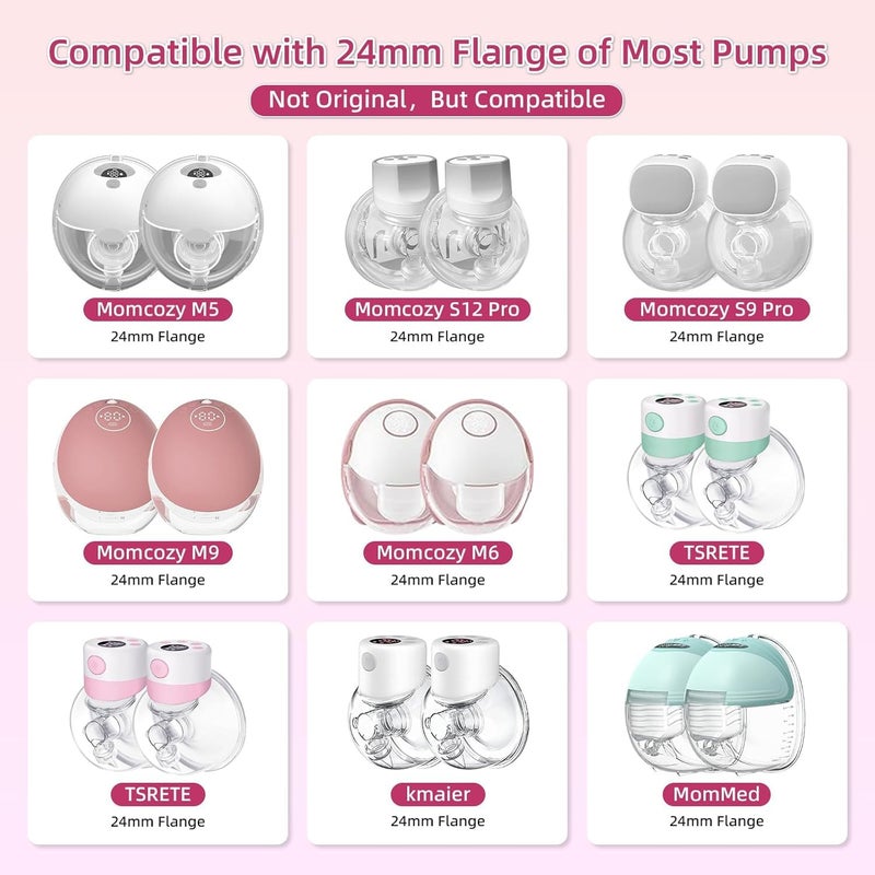 O CARE 11 mm Silicone Flange Inserts Compatible with Medela/for Spectra S1 S2 / Elvie / S18 S21 / Momcozy S9 S12/ TSRETE 24mm Breast Pump Shields or Freemie 25mm; Reduce Tunnel Down to 11 mm - Image 4