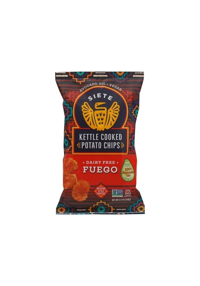 Siete Kettle Cooked Potato Chips Fuego - 5.5 oz - Vegan and Dairy Free Snack - Image 2