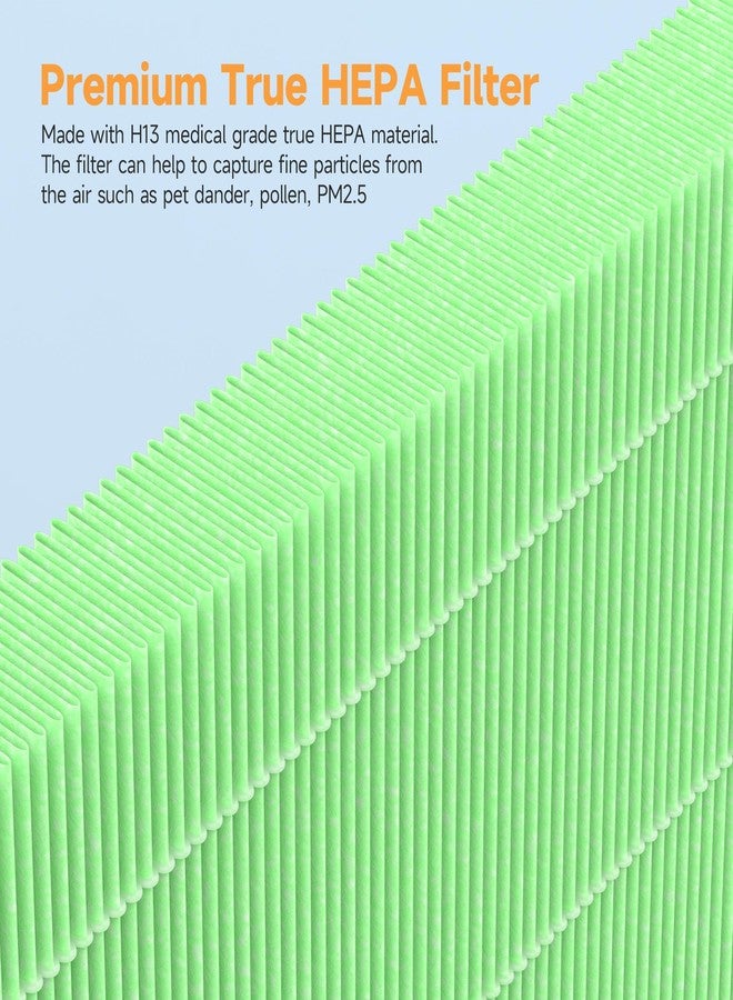 FCFMY 2 Packs HAP602 Toxin Absorber Replacement Filters Compatible with ECOSELF HAP602/ HAP602WF Air Cleaner Purifier, 3-in-1 Filtration of H13 True HEPA Filter, Pre-Filter & Activated Carbon Filter, Green - Image 5