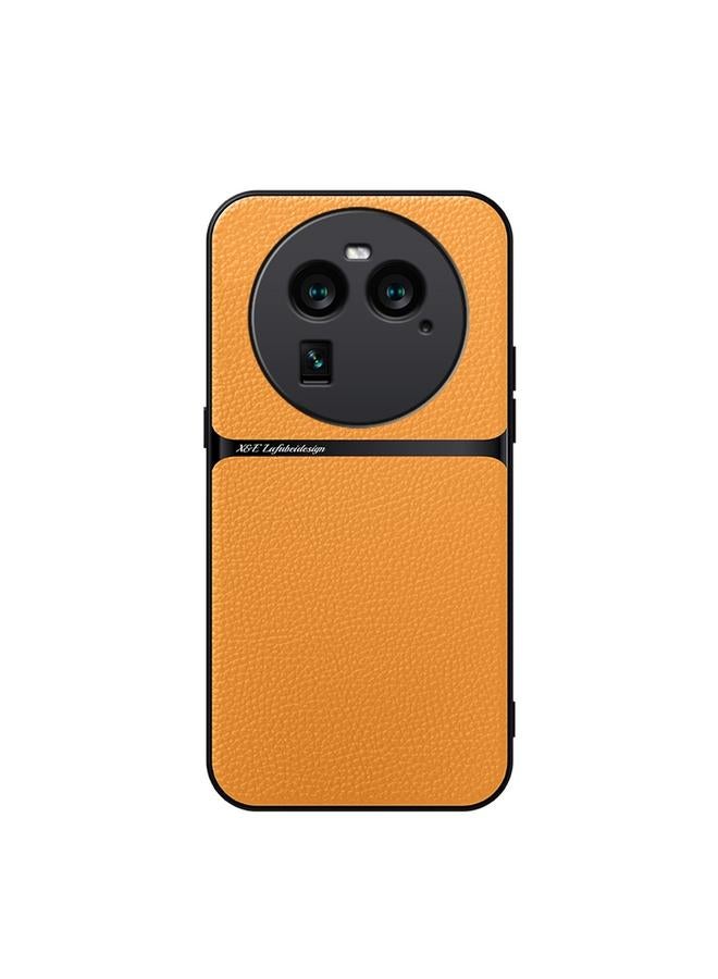 S-TOP Case For OPPO Find X6 Litchi Leather Magnetic Full Coverage Shockproof Phone Case - Image 1