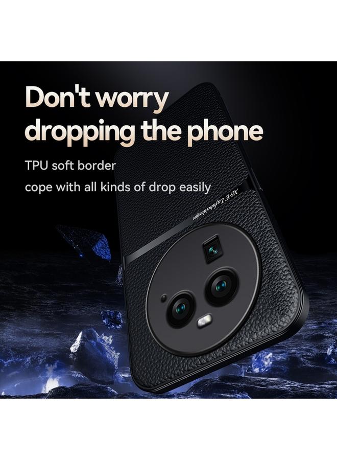 S-TOP Case For OPPO Find X6 Litchi Leather Magnetic Full Coverage Shockproof Phone Case - Image 4