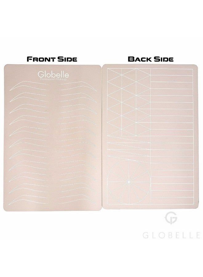 GLOBELLE Double-Sided Premium Permanent Makeup Practice Skin - Microblading Silicone Latex Pad for Eyebrow Training (Pack of 2) - Image 3