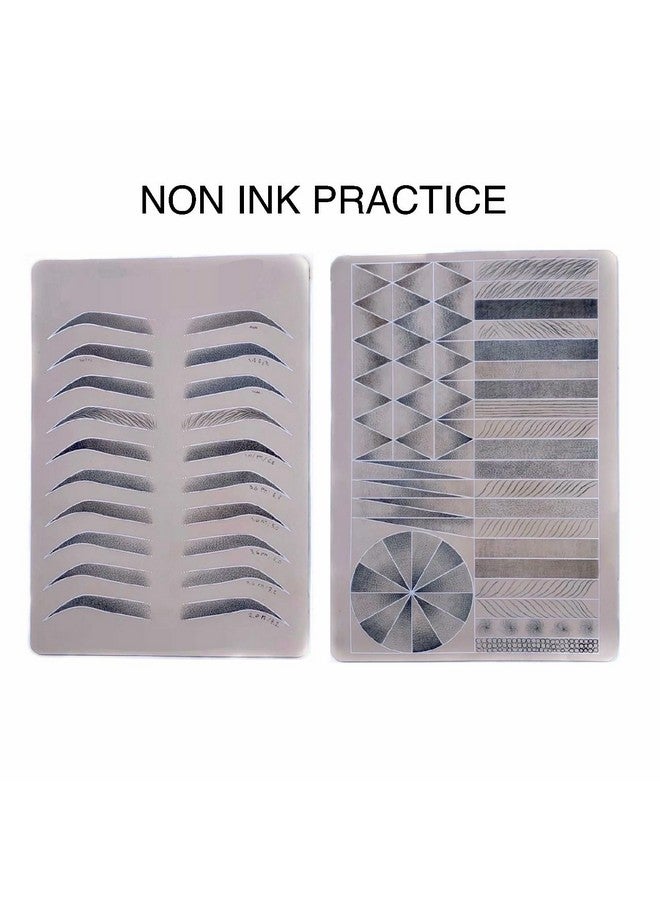 GLOBELLE Double-Sided Premium Permanent Makeup Practice Skin - Microblading Silicone Latex Pad for Eyebrow Training (Pack of 2) - Image 2