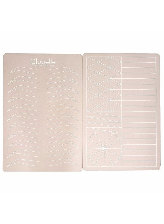 GLOBELLE Double-Sided Premium Permanent Makeup Practice Skin - Microblading Silicone Latex Pad for Eyebrow Training (Pack of 2) - Image 1
