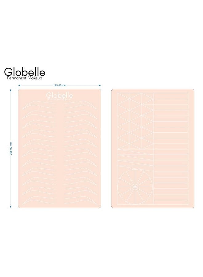 GLOBELLE Double-Sided Premium Permanent Makeup Practice Skin - Microblading Silicone Latex Pad for Eyebrow Training (Pack of 2) - Image 4