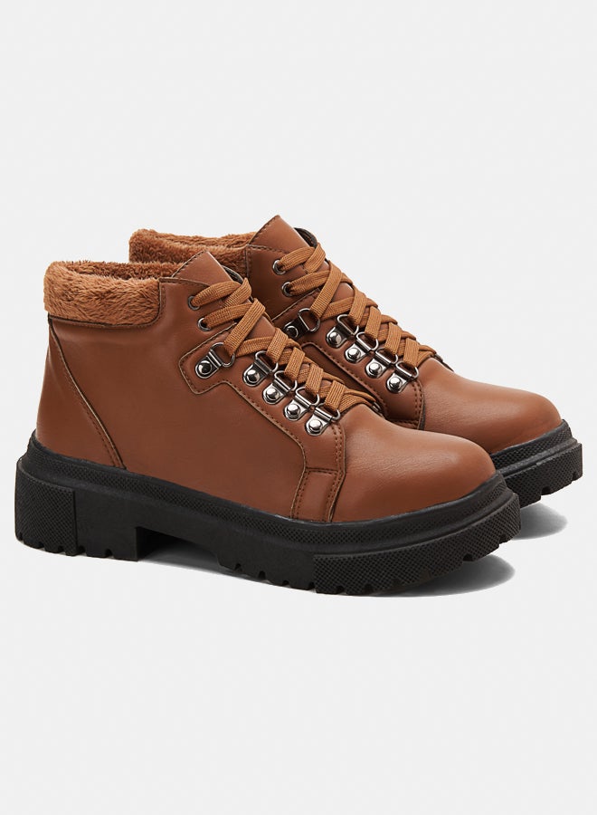 TGS Fur Lace Boots  - Image 1
