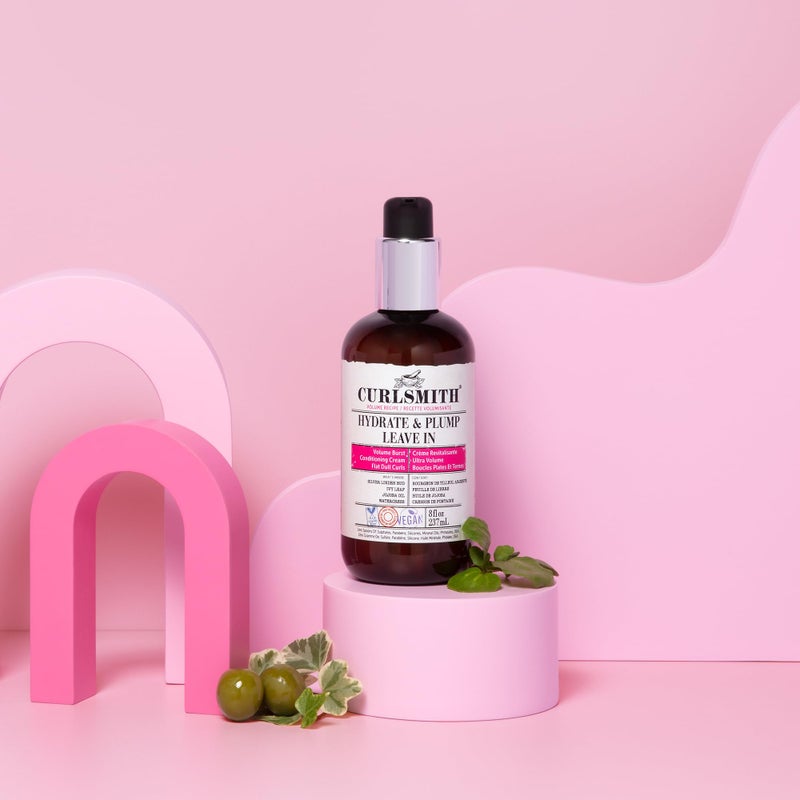CURLSMITH كيرلسميث - بلسم شعر مرطب ومكثف يُترك في الشعر، مُكثف ومغذي للشعر المتموج أو المجعد أو المتجعد، نباتي (237 مل/8 أونصة سائلة) - Image 5