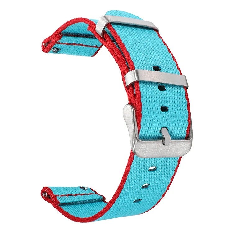 Bluejw 20mm 22mm Classic Stripe Nylon Watch Strap – Quick Release Smooth Seatbelt Replacement Band for Watches - Image 4