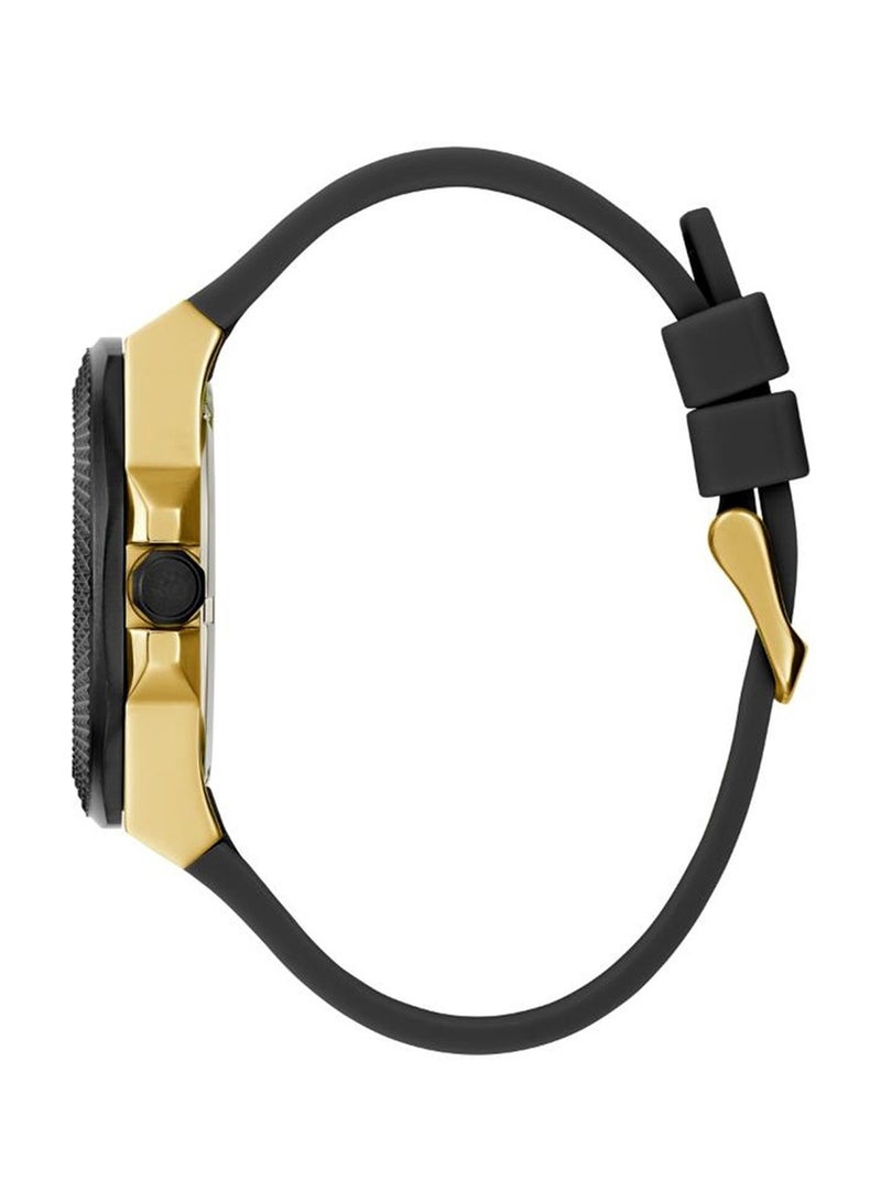 GUESS ساعة سيليكون سوداء متعددة الوظائف للرجال GW0577G2 - 44 مم - Image 2