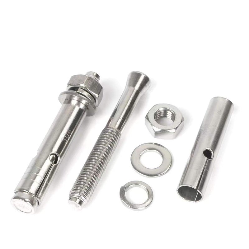 SDY 2 Pcs M12 x 100mm 304 Stainless Steel Expansion Bolt External Hex Expansion Screw Bolt Sleeve Anchor，Pool Safety Cover Expansion Bolts，for Concrete - Image 4