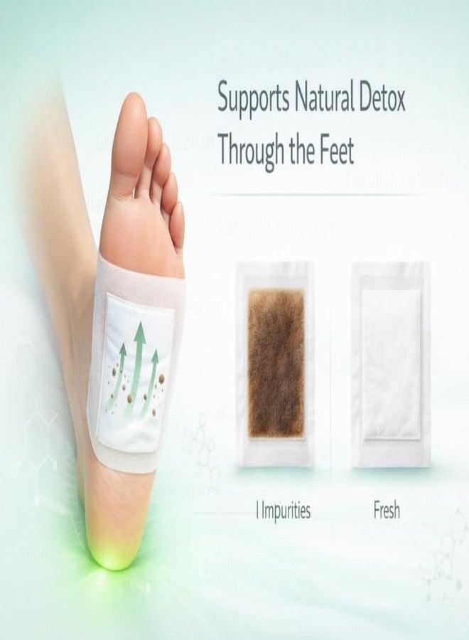 Natural Detox Foot Pads Overnight, Herbal Vegan Foot Patches for Relaxation, Circulation & Sleep Support,Stress Relief, Swelling & Relaxation (50) - Image 2