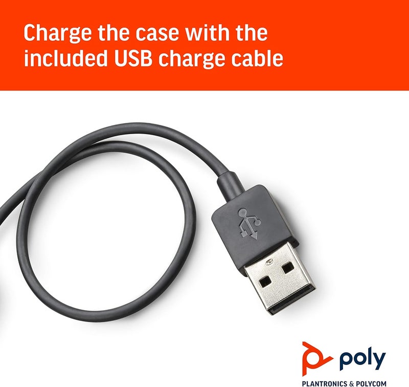 Poly حافظة شحن محمولة من بولي بلانترونيكس بوليكوم فويجر ليجند لسماعة الرأس باللون الأسود - Image 5