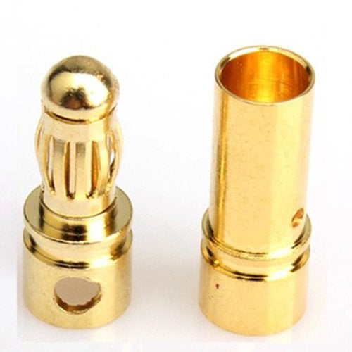 Hobbypower 35mm Male Female Gold Banana Bullet Connector Battery ESC Plug Pack of 20 Pairs - Image 1