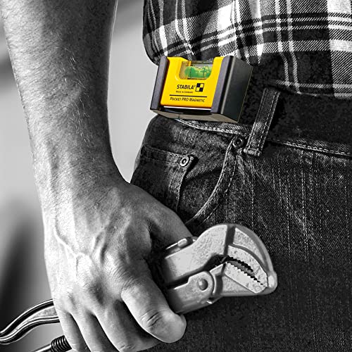Stabila 11901 Magnetic Pocket Level PRO with Holster Yellow - Image 4