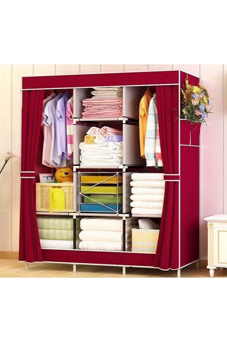 Simple Cloth Wardrobe, Storage Wardrobe, Dustproof Wardrobe, Steel Frame Reinforced Combination Simple Wardrobe, Economical Assembled Cloth Wardrobe  - Image 4