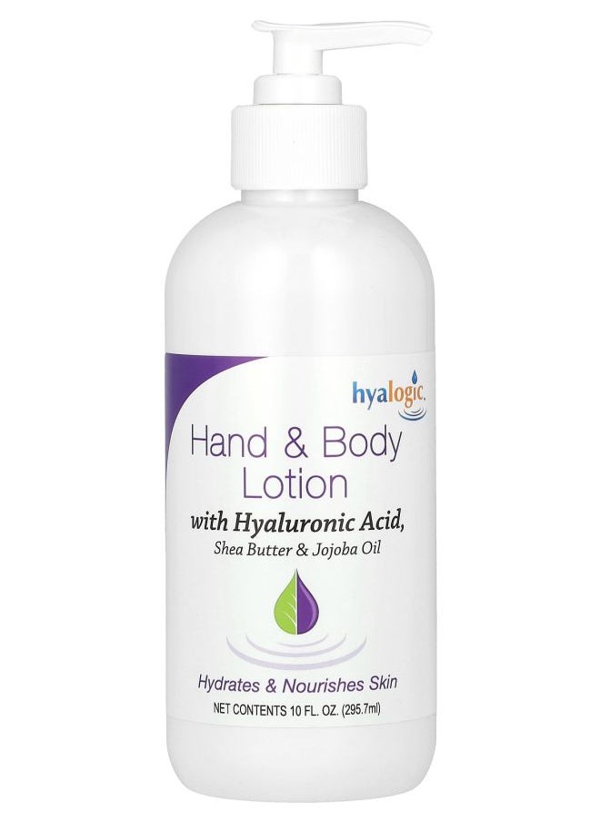 Hyalogic Hand & Body Lotion with Hyaluronic Acid Fragrance Free 10 fl oz (295.7 ml) 