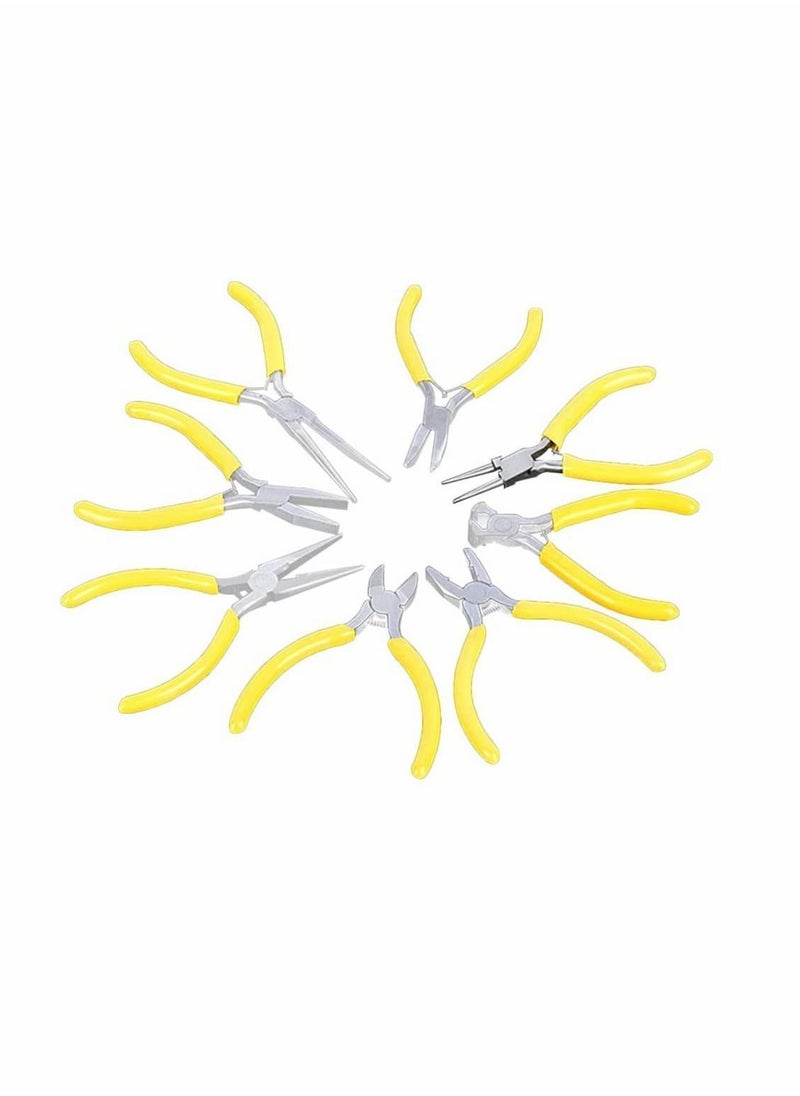 Y&D Mini Pliers, 8Pcs Needle Nose Small Craftsman Jewelry Tool Set, Repair Tools, Carbon Steel DIY Hand Tools for Beginners Professionals  - Image 1