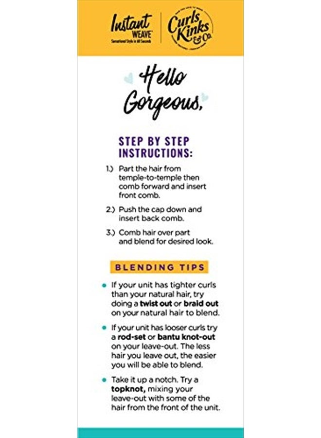 Sensationnel CKCo HalfWig - Synthetic Instant weave full wig style CURLS KINKS AND CO Half wig - TOP LADY (F1B/30) - Image 5