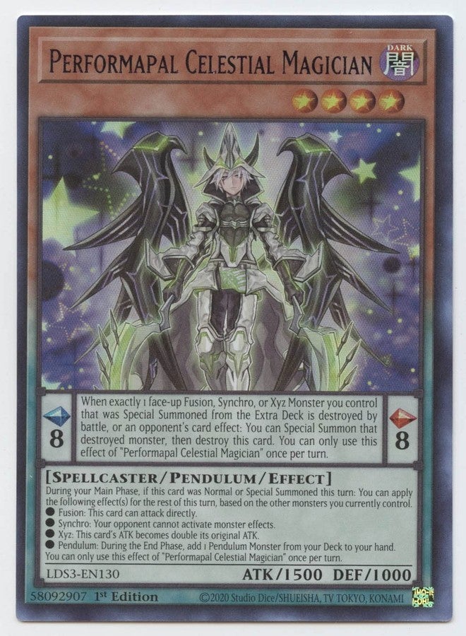 Performapal Celestial Magician (Blue) - LDS3-EN130 - Ultra Rare - 1st Edition