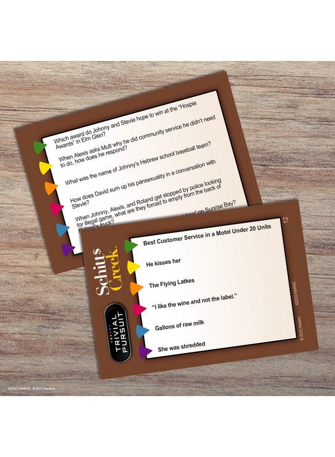 USAopoly USAOPOLY Trivial Pursuit Schitt's Creek Edition | Trivia Game Questions from Schitt's Creek | 600 Questions & Die in Travel Container | Officially Licensed Schitt's Creek Game - Image 2