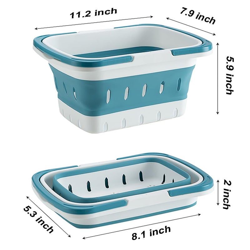 ANNIYA Portable Shower Caddy Tote, Plastic Storage Collapsible Caddy Basket with Handles, Box Organizer Bin for Bathroom, Kitchen, College Dorm,Gym (Grey 1 pack) - Image 2
