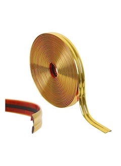Metallic Gold Peel and Stick Wall Trim Molding, Gold Wall Molding Trim Tape, 32.8FT Bendable Foldable Edge Corner Protecter Guards Decorative Strips, for Wall, Corner, Window, Table, Furniture