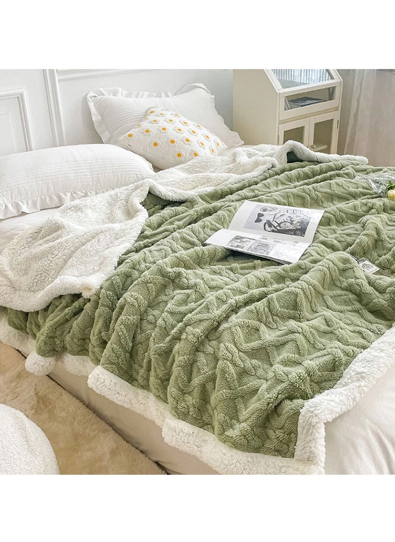 DubaiGallery - Winter thickened Polar Fleece blanket soft comfortable double layer lamb Fleece office home nap warm sofa blanket - Image 1