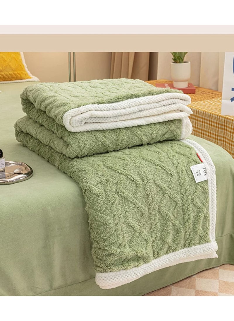 DubaiGallery - Winter thickened Polar Fleece blanket soft comfortable double layer lamb Fleece office home nap warm sofa blanket - Image 1