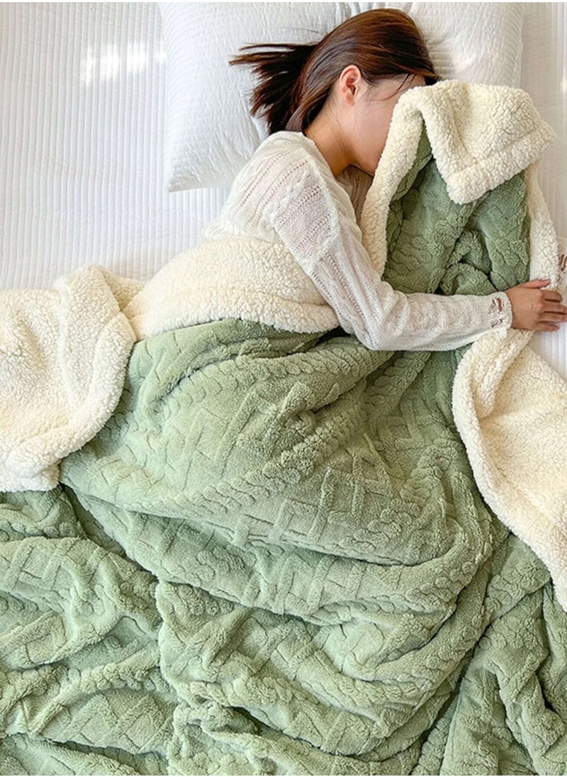 DubaiGallery - Winter thickened Polar Fleece blanket soft comfortable double layer lamb Fleece office home nap warm sofa blanket - Image 1