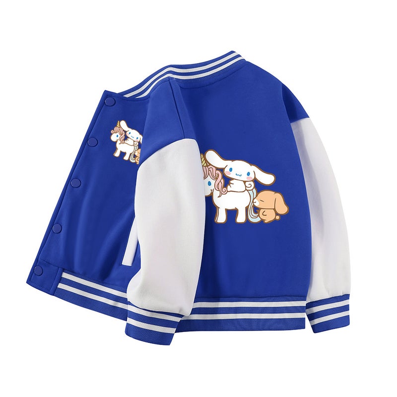 Yugui Dog Girls Autumn Coat Little Girl Foreign Style Fleece-Lined Children Korean Baseball Uniform - Image 4
