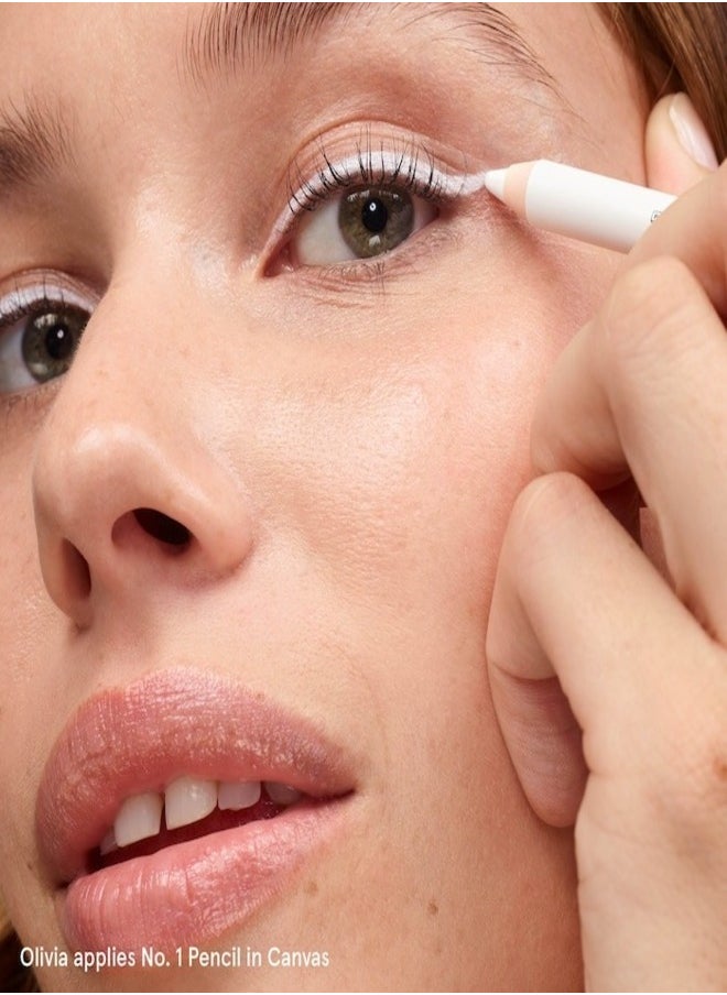 Glossier - GLOSSIER No. 1 Pencil Creamy Long-Wearing Eyeliner,  Canvas - pure white 1.2g - Smooth, Long-Lasting Definition - Image 1