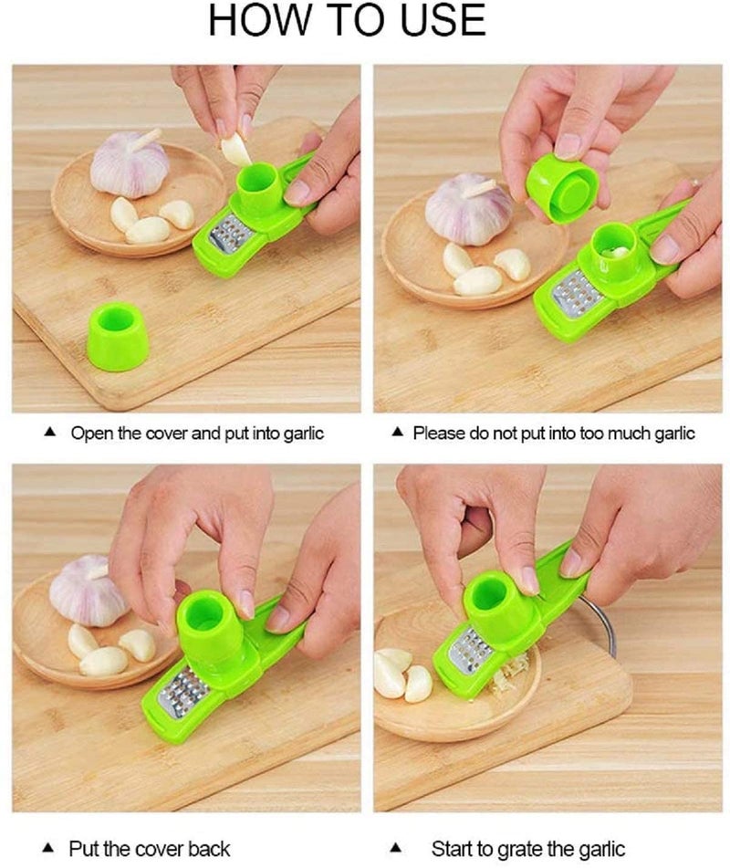 V2H UPKARANWALE Multi-Function Garlic Grinder,Multi Functional Microplaner Grater Manually Cut Garlic for Ginger or Garlic Kitchen Tool Multicolor (Pack of 1) - Image 5