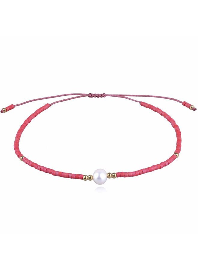 KELITCH Pearl Bracelets for Women Handmade Colorful Adjustable Braided Beach Bracelets, One Size, Miyuki Beads, miyuki beads - Image 1