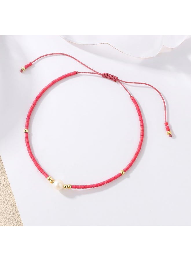 KELITCH Pearl Bracelets for Women Handmade Colorful Adjustable Braided Beach Bracelets, One Size, Miyuki Beads, miyuki beads - Image 2