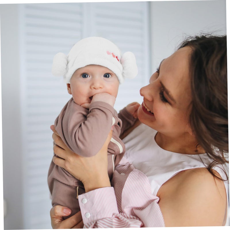 Quick Drying Cotton Hair Towel Wrap With Heart Pattern Lightweight Absorbent For Travel Home - Image 4