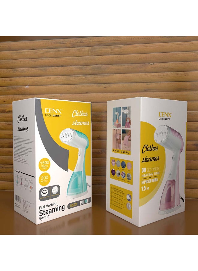 دينكس مكواة بخار للملابس محمولة باليد تسخين سريع عالية القوة – وردي - Image 3