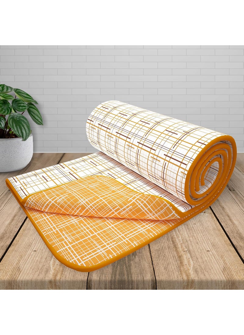 Story@Home - Story@Home Single Bed Dohar | 100% Pure Cotton Dohar | 150GSM Quilt | 144 x 220 cm | Single Dohar Blanket | AC Dohar Single Bed | Yellow & White | Criss Cross Duvet | Ideal for Gifting - Image 1